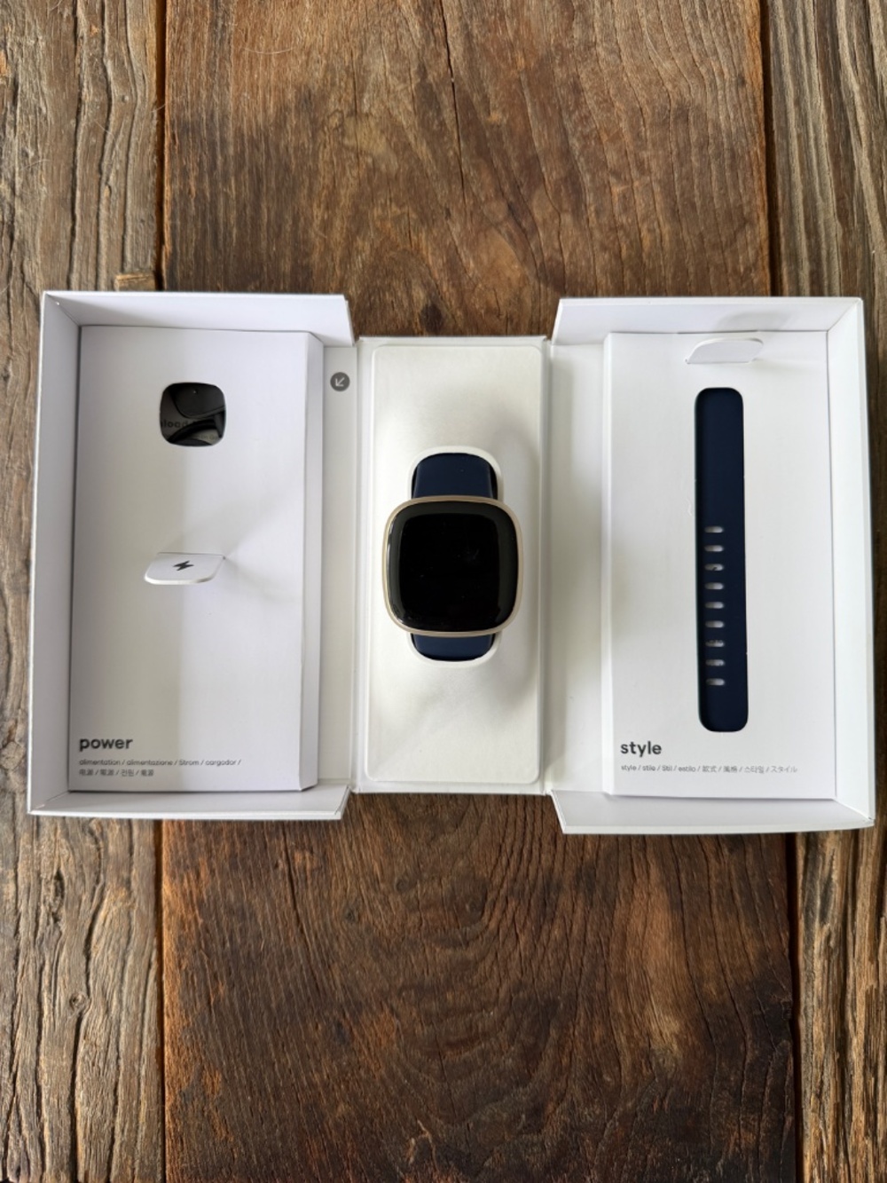 Fitbit Versa 3 Health and Fitness Smartwatch with box and accessories
